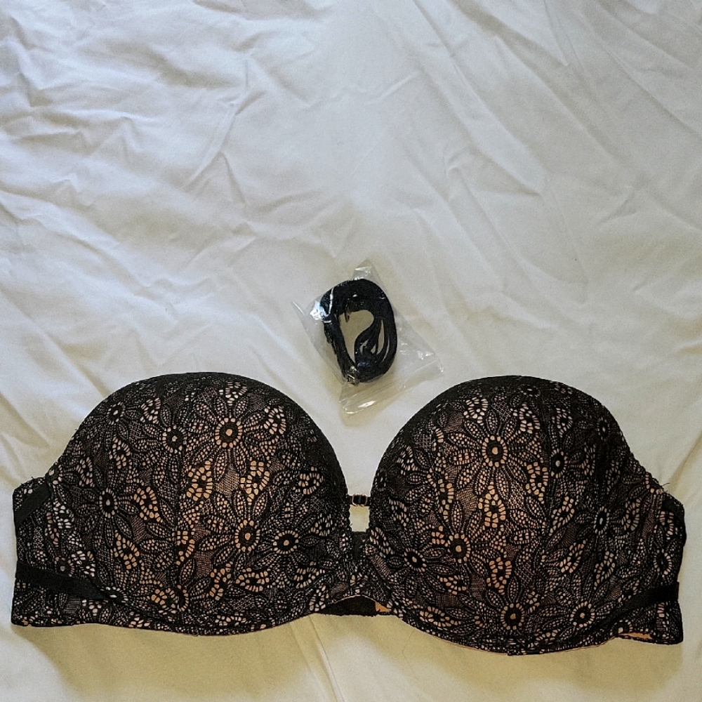Victoria's Secret Very Sexy Black Lace Push-Up Multi-Way Bra